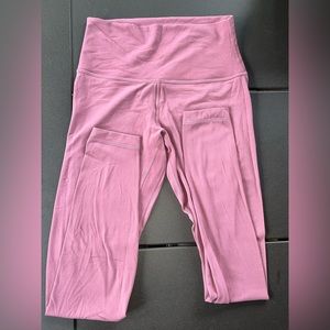 Lululemon Pink Align Leggings 28” Size 6. Perfect condition w no pilling!